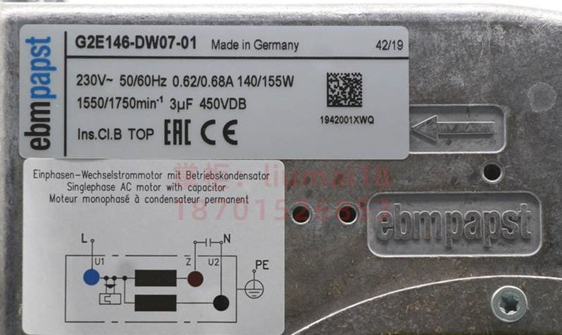 G2E180-EH03-01 ebm papst centrifugal fan