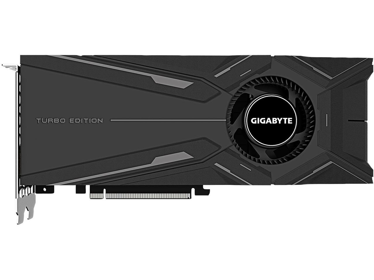 GIGABYTE 8GB GV-N208STURBO-8GC GeForce RTX 2080 Super Turbo 8G Graphics Card Turbo Style Fan 8GB 256-Bit GDDR6 Video Card - GV-N208STURBO-8GC.