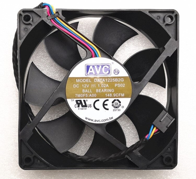 AVC DATA125B2G 12V DC 120x120x25mm Brushless Cooling Fan