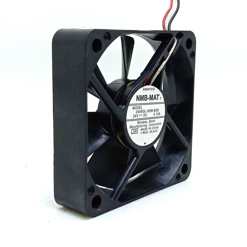 NMB 2406GL-05W-B39 60x60x15mm 24V DC 0.08A 3-Wire Axial Cooling Fan