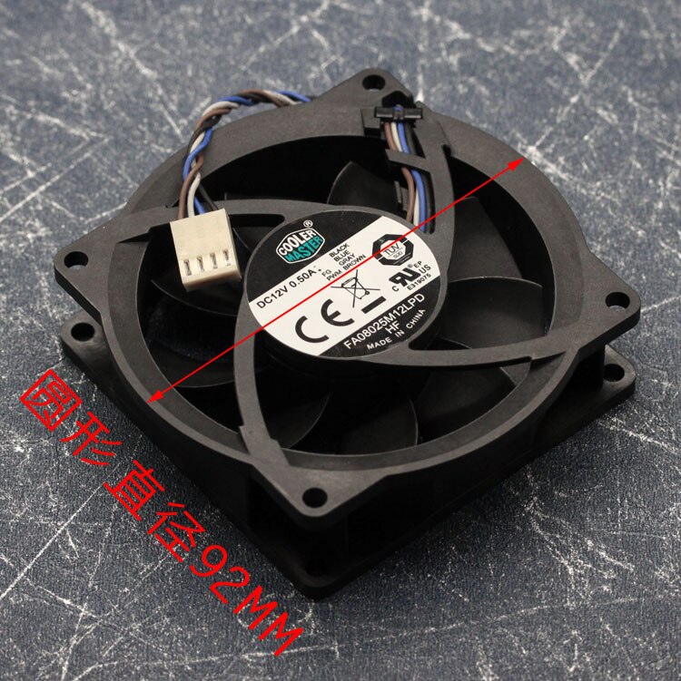 Cooler Master FA08025M12LPD 80x80x25mm 12V DC 0.50A Axial Cooling Fan