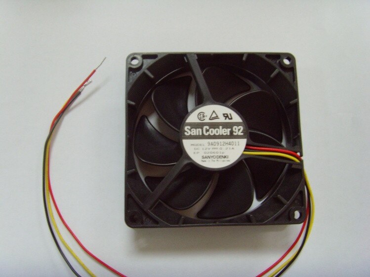 Sanyo 9A0912H4011 12V DC 92x92x25mm Brushless Cooling Fan