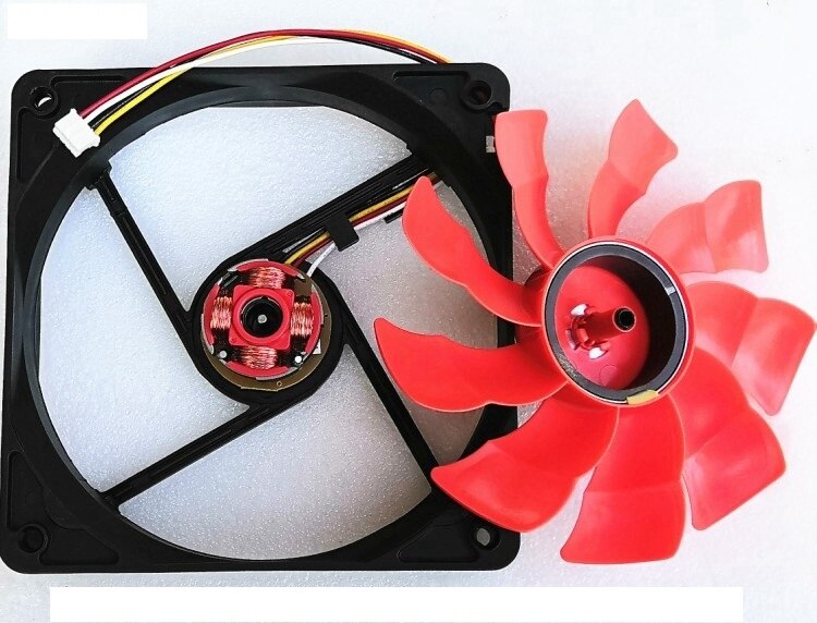 ED122512H 12025 120x120x25mm 12V DC 0.30A 4-Wire Axial Cooling Fan