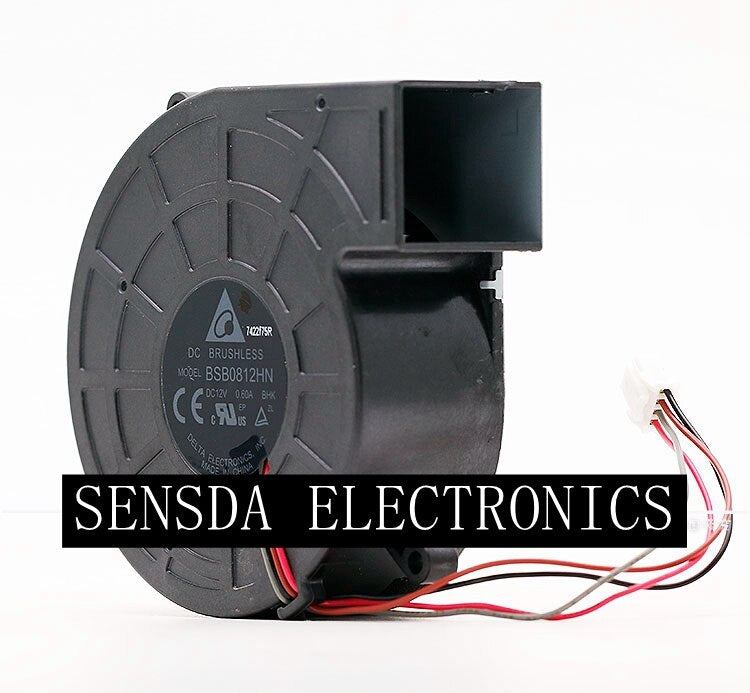 Delta BSB0812HN 12V DC 0.60A 4-Wire DC Blower Fan