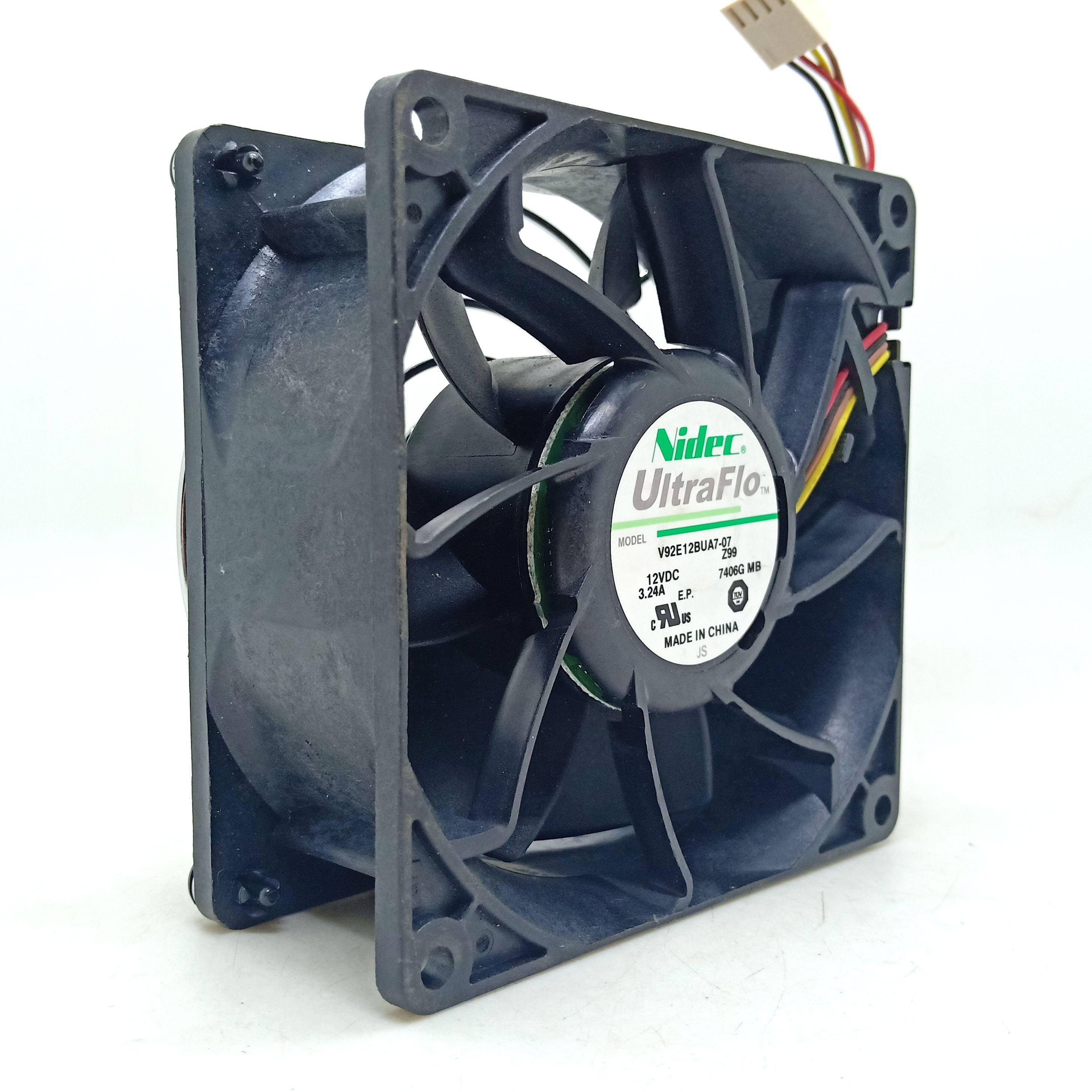 Nidec V92E12BUA7-07 92x92x38mm 12V DC 3.24A Axial Cooling Fan