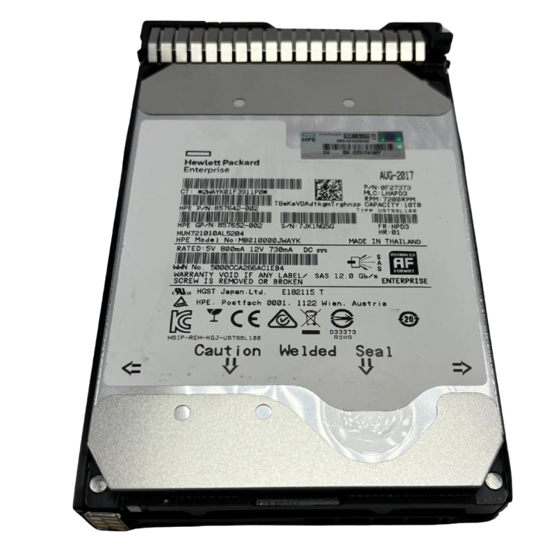 P9M82A HPE MSA 10TB 7.2K RPM SAS 12GBPS Hard Disk - Midline Hot Swap