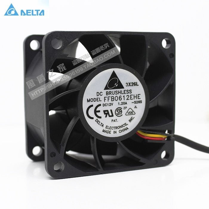 Delta FFB0612EHE 60x60x38mm 12V DC 1.2A Axial Cooling Fan