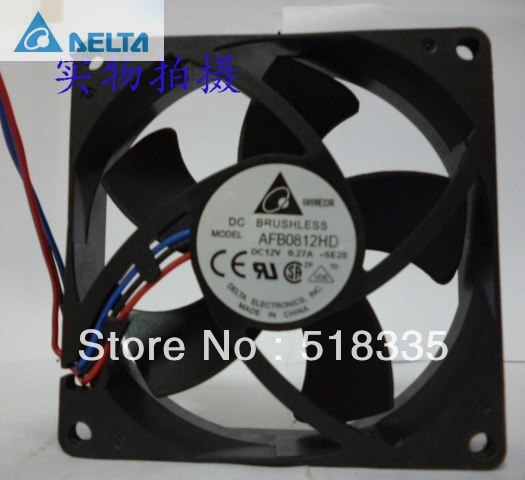 Delta AFB0812HD 80x80x20mm 12V DC 0.27A Axial Cooling Fan