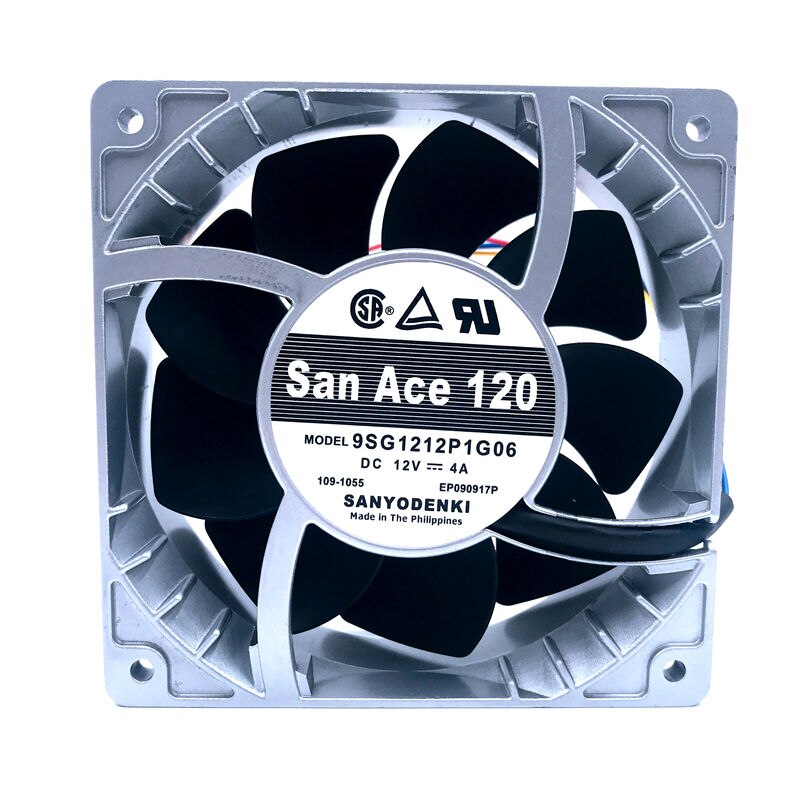 Sanyo 9SG1212P1G06 12V DC 120x120x38mm Brushless Cooling Fan