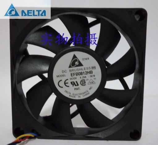 Delta EFB0812HB 80x80x15mm 12V DC 0.25A Axial Cooling Fan