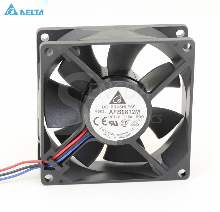 Delta AFB0812M 80x80x25mm 12V DC 0.18A Axial Cooling Fan