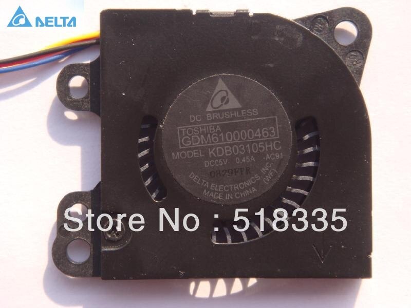Delta KDB03105HC 30x30x5mm 5V DC 0.45A Axial Cooling Fan
