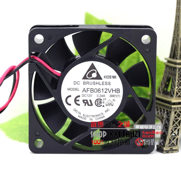 Delta AFB0612VHB 60x60x15mm 12V DC 0.24A Axial Cooling Fan