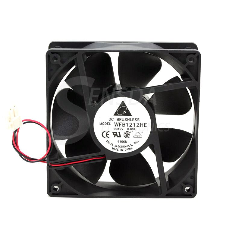 Delta WFB1212HE 120x120x38mm 12V DC 0.60A Axial Cooling Fan