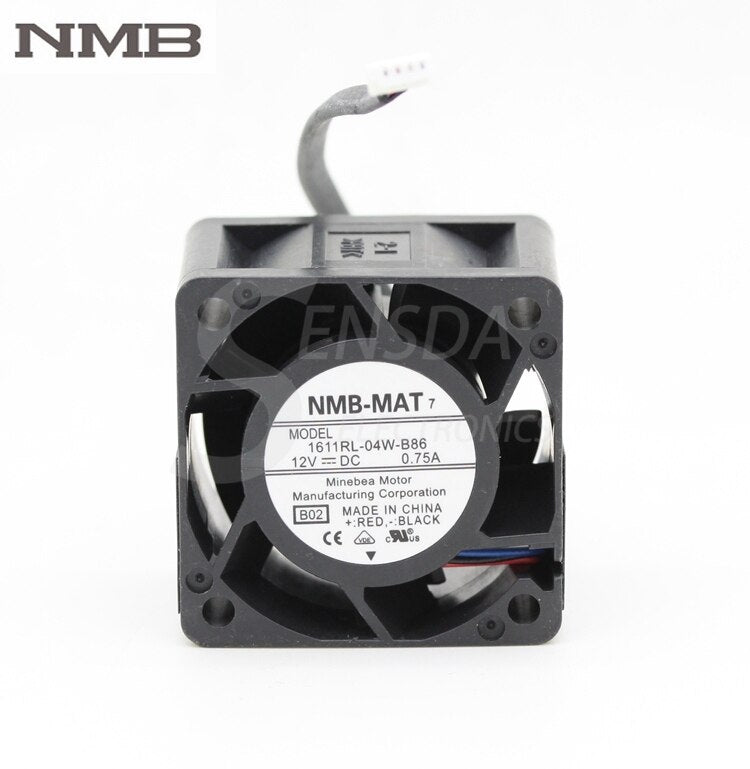 NMB 1611RL-04W-B86 40x40x28mm 12V DC 0.75A Axial Cooling Fan