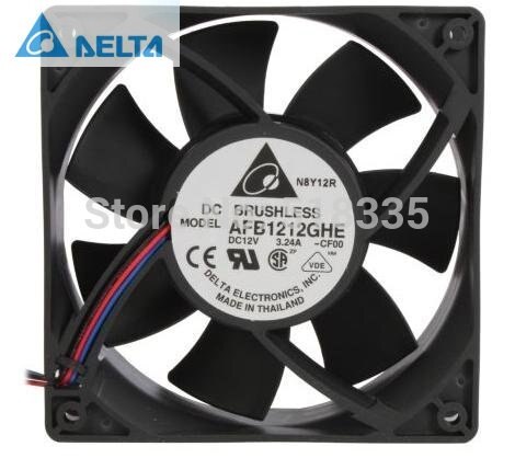 Delta AFB1212GHE-CF00 120x120x38mm 12V DC 2.45A 3-Wire Axial Cooling Fan