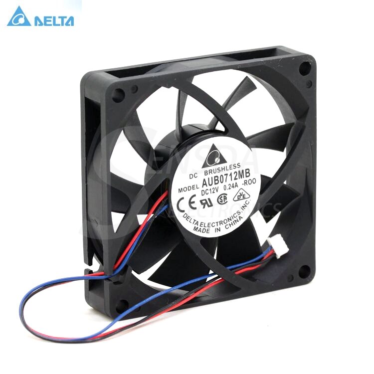 Delta AUB0712MB 70x70x15mm 12V DC 0.24A 4-Wire Axial Cooling Fan