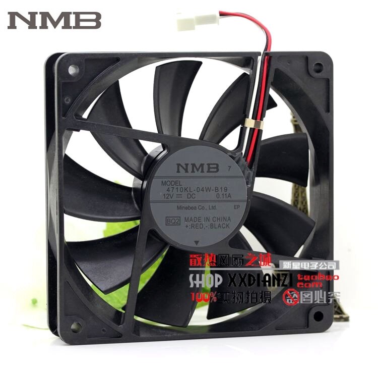 NMB 4710KL-04W-B19 120x120x25mm 12V DC 0.11A Axial Cooling Fan