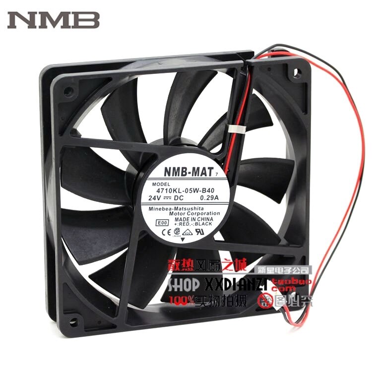 NMB 4710KL-05W-B40 120x120x25mm 24V DC 0.29A Axial Cooling Fan