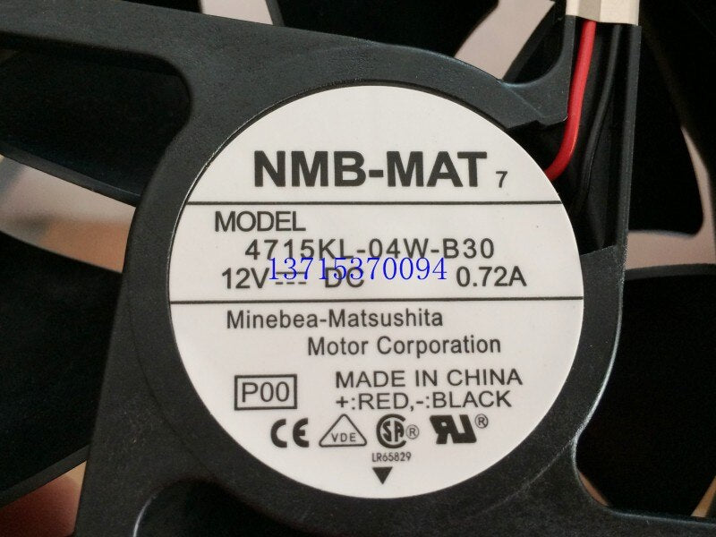 NMB 4715KL-04W-B30 120x120x38mm 12V DC 0.72A Axial Cooling Fan
