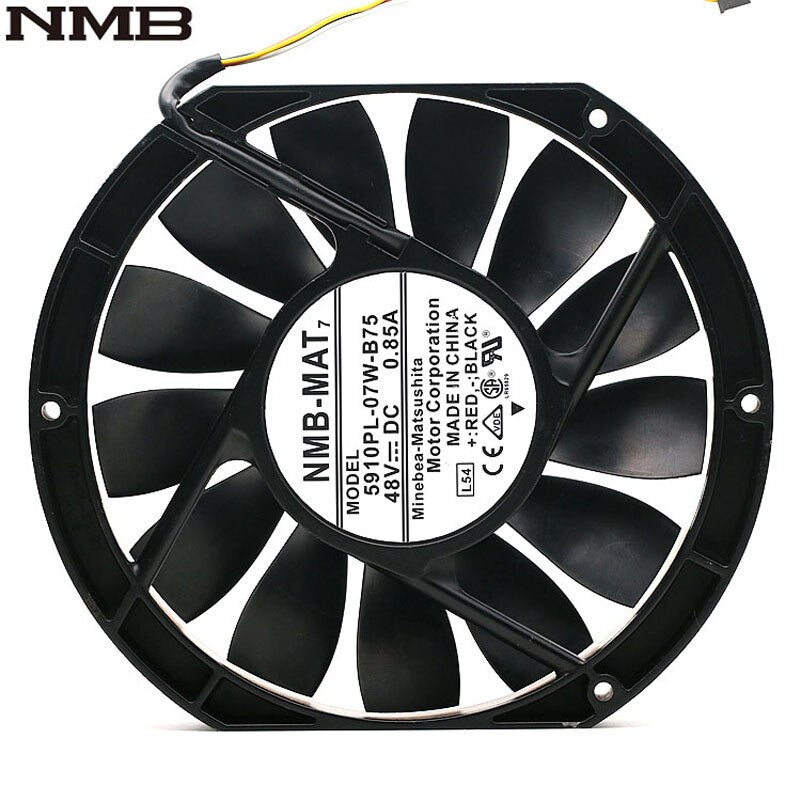 NMB 5910PL-07W-B75 48V DC 170x150x25mm Brushless Cooling Fan