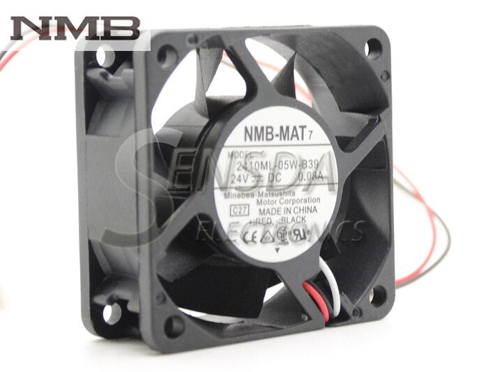 NMB 2410ML-05W-B39 24x24x10mm 24V DC 0.08A Axial Cooling Fan