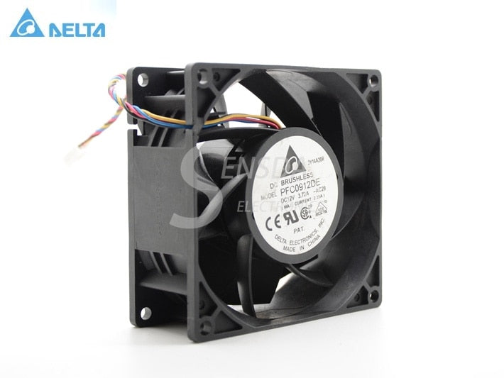 Delta PFC0912DE 92x92x38mm 12V DC 3.72A Axial Cooling Fan