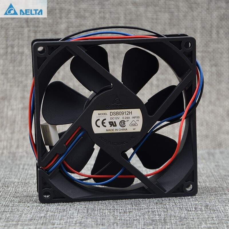 Delta DSB0912H 92x92x25mm 12V DC 0.24A Axial Cooling Fan