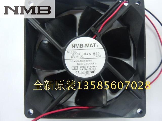 NMB 3610KL-04W-B50-F00 92x92x25mm 12V DC 0.43A Axial Cooling Fan