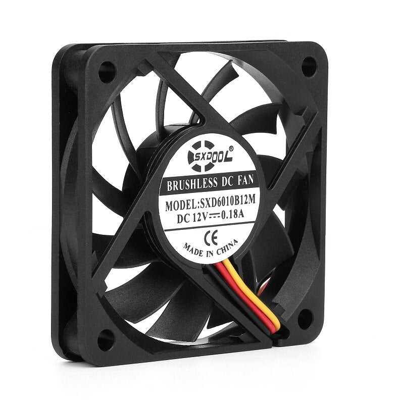 SXDOOL SXD6010B12M 12V DC 60x60x10mm Heatsink Fan 0.18A