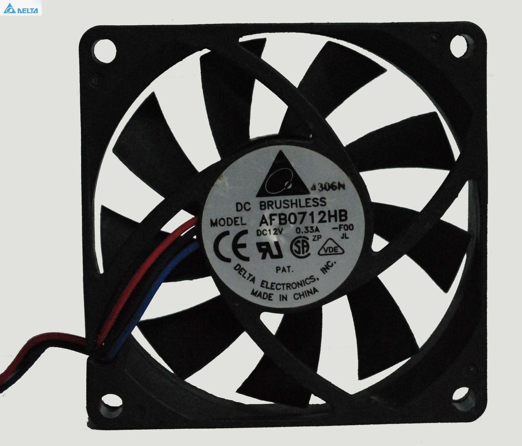 Delta AFB0712HB 70x70x15mm 12V DC 0.33A Axial Cooling Fan