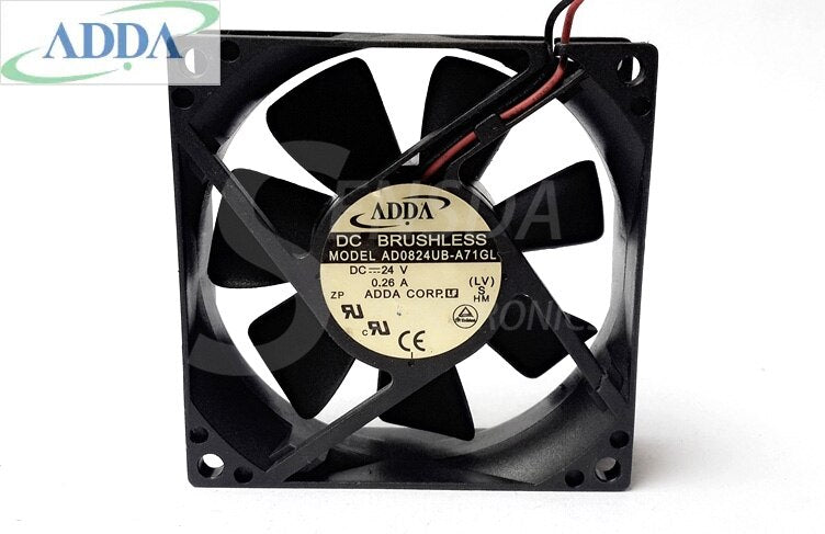 ADDA AD0824UB-A71GL 80x80x25mm 24V DC Industrial Cooling Fan