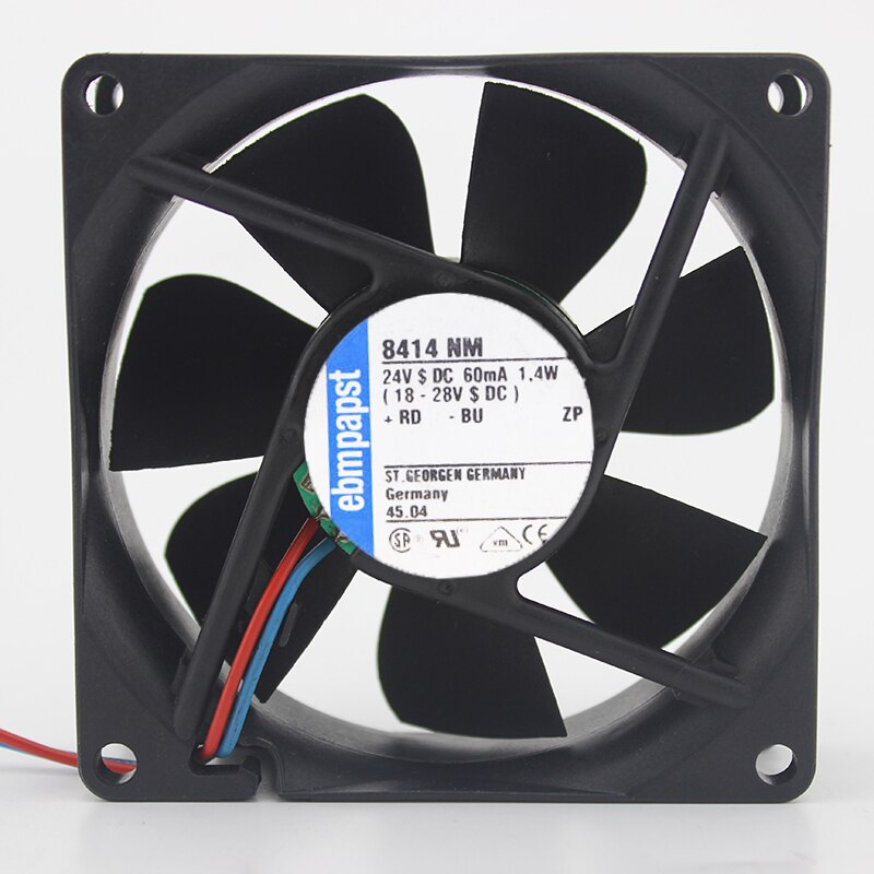 ebm-papst 8414NM 80x80x25mm 24V DC 2-Wire Axial Cooling Fan