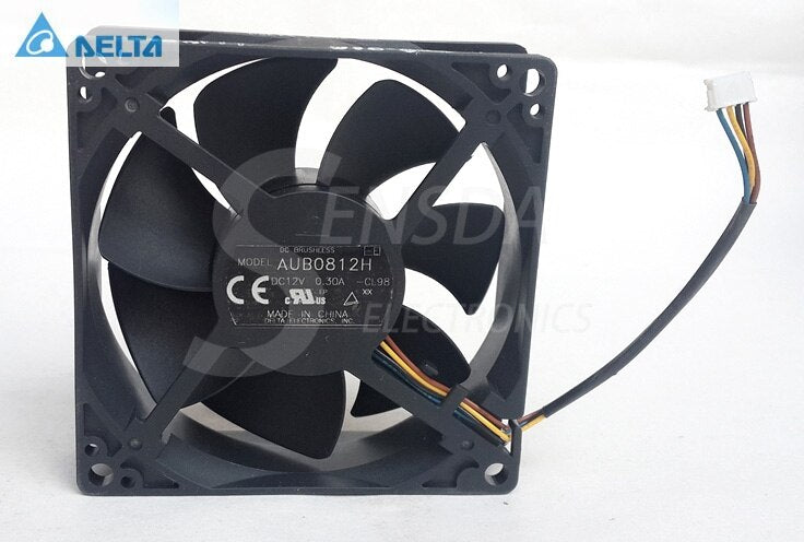 Delta AUB0812H 80x80x25mm 12V DC 0.30A Axial Cooling Fan