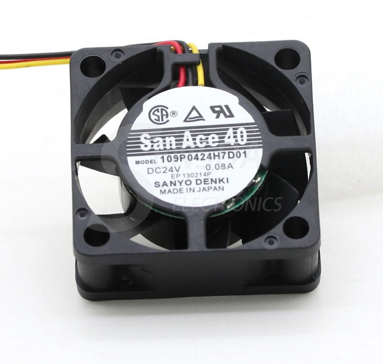 Sanyo Denki 109P0424H7D01 40x40x15mm 24V DC 0.08A Axial Cooling Fan