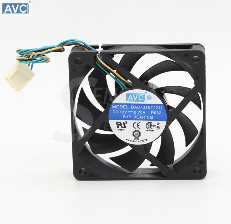 AVC DA07015T12U 70x70x15mm 12V DC 0.7A Axial Cooling Fan
