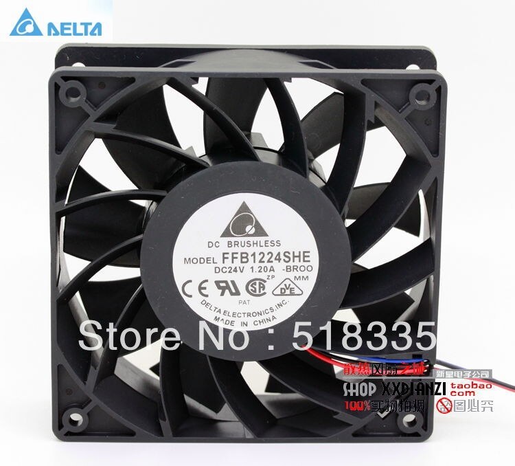 Delta FFB1224SHE 120x120x38mm 24V DC 1.20A Axial Cooling Fan
