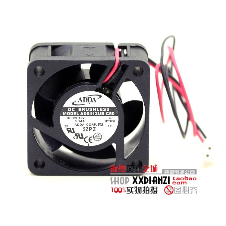ADDA AD0412UB-C50 40x40x20mm 12V DC 0.14A Axial Cooling Fan