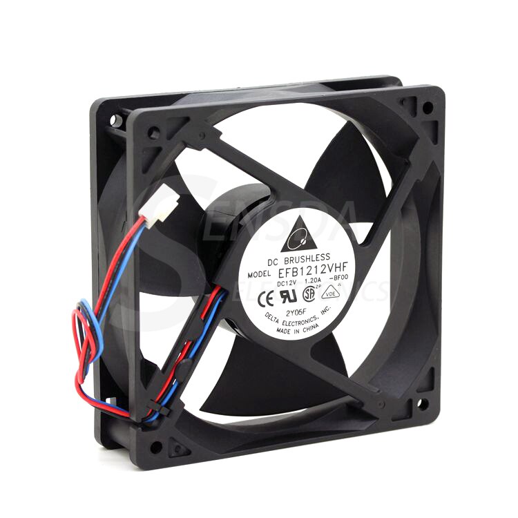 Delta EFB1212VHF 12V DC 1.20A 3-Wire Axial Cooling Fan