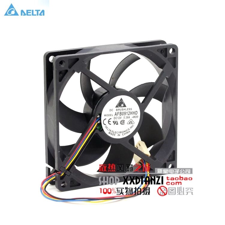 Delta AFB0912HHD 92x92x20mm 12V DC 0.36A Axial Cooling Fan