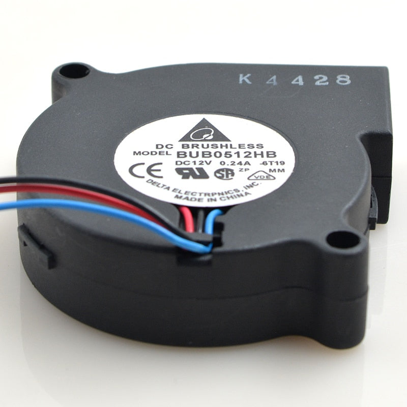 Delta BUB0512HB 50x50x15mm 12V DC 0.24A Axial Cooling Fan