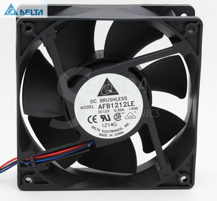 Delta AFB1212LE 120x120x25mm 12V DC 0.30A Axial Cooling Fan