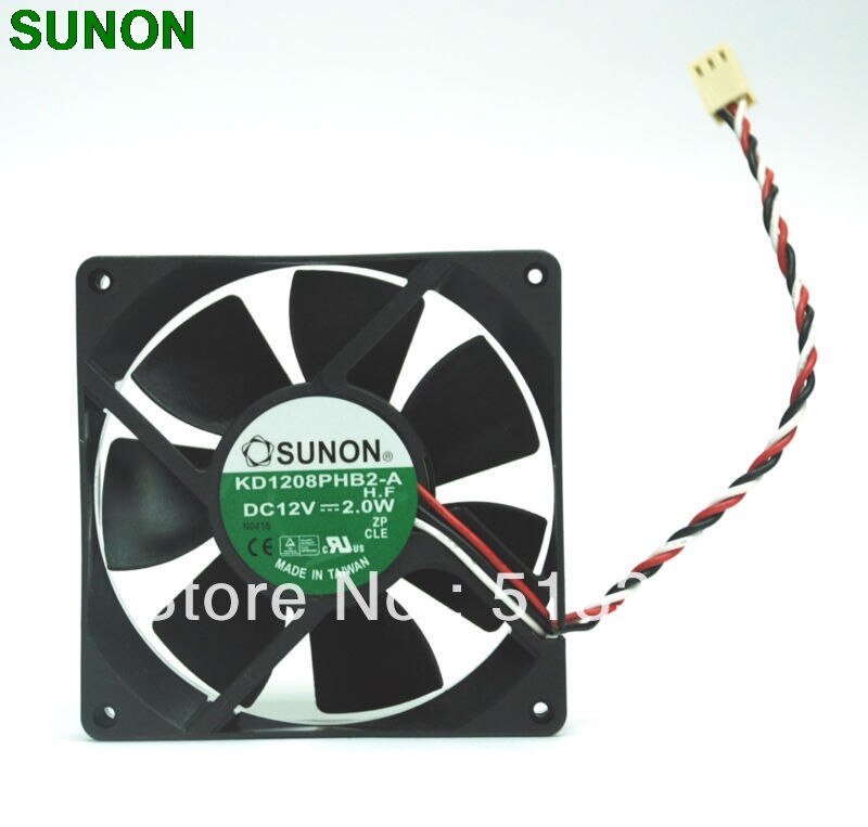 SUNON KD1208PHB2 80x80x20mm 12V DC Axial Cooling Fan