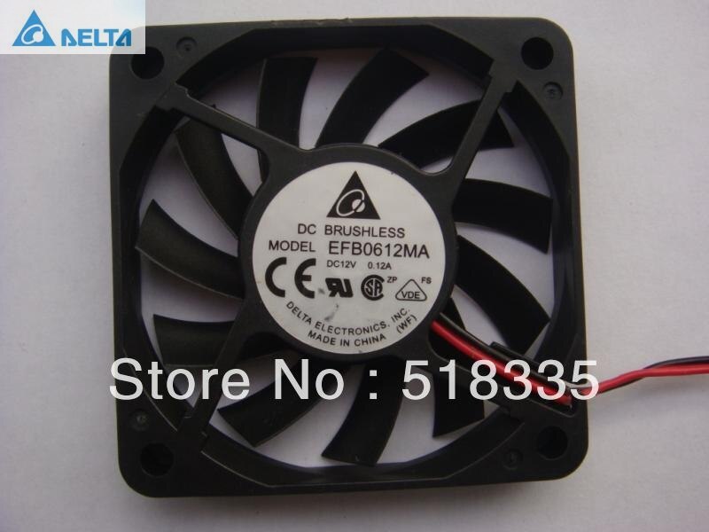 Delta EFB0612MA 60x60x10mm 12V DC 0.12A Axial Cooling Fan