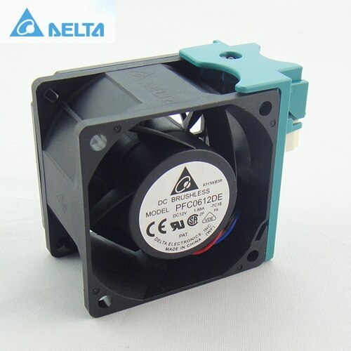 Delta PFC0612DE-F00 60x60x38mm 12V DC 1.40A 4-Wire PWM Axial Cooling Fan