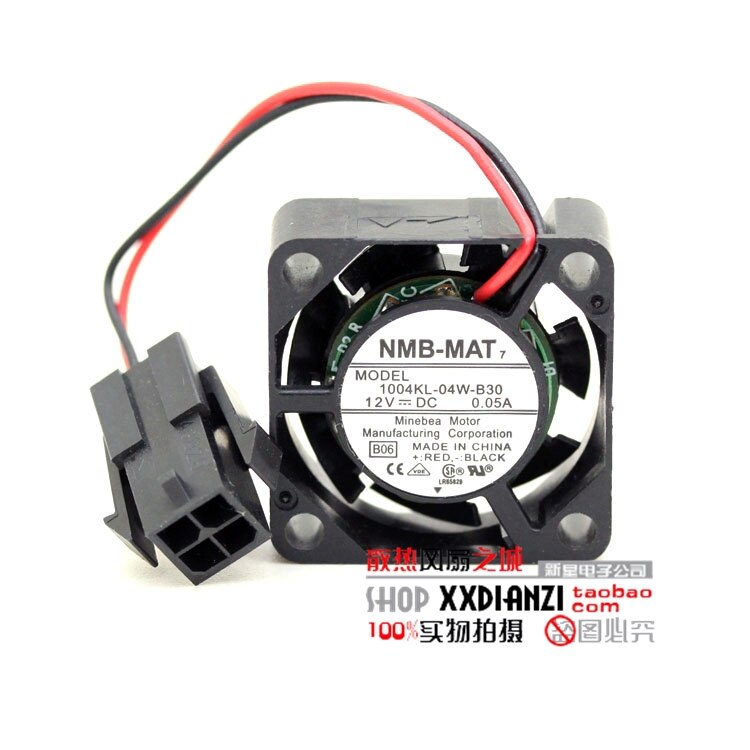 NMB 1004KL-04W-B30 25x25x10mm 12V DC 0.05A Axial Cooling Fan