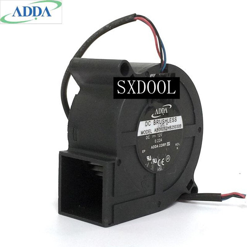 ADDA AB06012HB250300 60x60x25mm 12V DC Industrial Cooling Fan