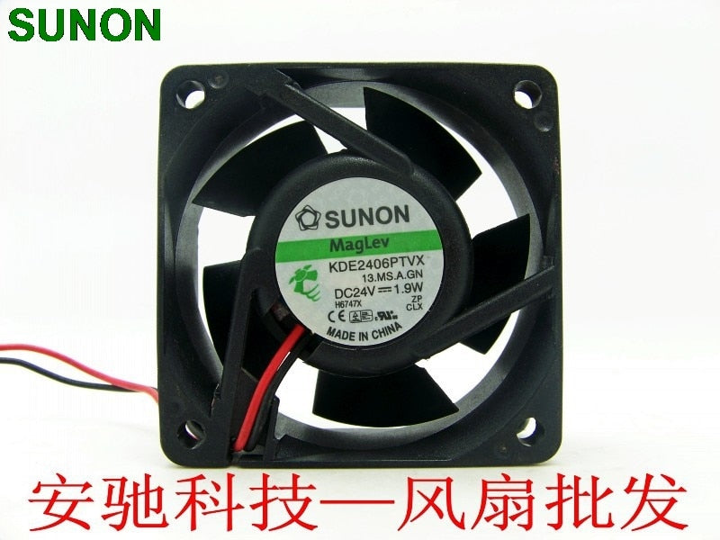 SUNON KDE2406PTVX 60x60x25mm 24V DC Axial Cooling Fan