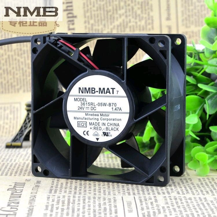 NMB 3615RL-05W-B70 36x36x15mm 24V DC 1.47A Axial Cooling Fan