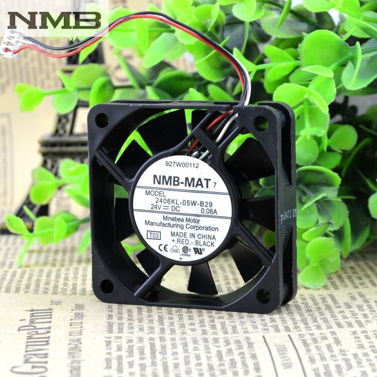 NMB 2406KL-05W-B29 60x60x15mm 24V DC 0.08A Axial Cooling Fan